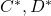C^*, D^*