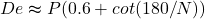 De \thickapprox P(0.6 + cot(180/N))