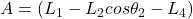 A = (L_1 - L_2cos\theta_2 - L_4)