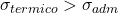\sigma_{termico} > \sigma_{adm}